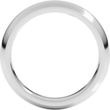 14K White Gold 4 mm Comfort-Fit Half Round Band Size 13