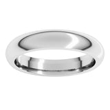 18K White Gold 4 mm Comfort-Fit Half Round Band Size 10