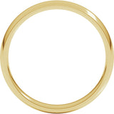 14K Yellow Gold 3.5 mm Lightweight Comfort-Fit Half Round Band Size 7.5