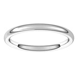 Platinum 2 mm Comfort-Fit European-Style Band Size 4.5