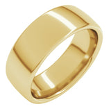 14K Yellow Gold 7 mm Comfort-Fit European-Style Band Size 5.5