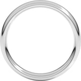 14K White Gold 4 mm Comfort-Fit European-Style Band Size 6