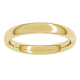 18K Yellow Gold 3 mm Comfort-Fit European-Style Band Size 7