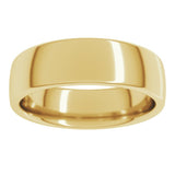 10K Yellow Gold 6 mm Comfort-Fit European-Style Band Size 8