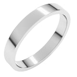 14K White Gold 3 mm Flat Band Size 10