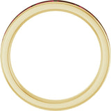 14K Yellow Gold Lab-Grown Ruby Stackable Ring