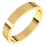 14K Yellow Gold 3.5 mm Flat Band Size 10