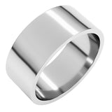 14K White Gold 8 mm Flat Band Size 9.5