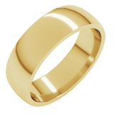 14K Yellow Gold 6 mm Lightweight Comfort-Fit Half Round Band Size 12