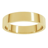 14K Yellow Gold 4 mm Flat Band Size 6.5