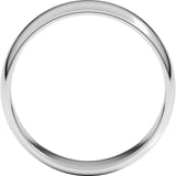 14K White Gold 6 mm Lightweight Half Round Band Size 8.5