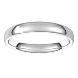 18K White Gold 3.5 mm Comfort-Fit European-Style Band Size 7