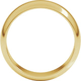 14K Yellow Gold 7 mm Half Round Band Size 3