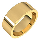 14K Yellow Gold 8 mm Comfort-Fit Flat Band Size 10.5