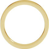 10K Yellow Gold 3 mm Comfort-Fit Flat Band Size 5