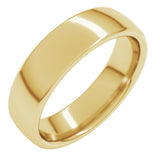14K Yellow Gold 5.5 mm Comfort-Fit European-Style Band Size 10