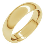 10K Yellow Gold 5.5 mm Comfort-Fit Half Round Band Size 12