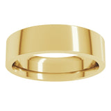 14K Yellow Gold 5.5 mm Comfort-Fit Flat Band Size 7