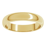 14K Yellow Gold 4 mm Half Round Band Size 12