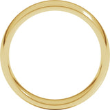 14K Yellow Gold 6 mm Lightweight Comfort-Fit Half Round Band Size 11