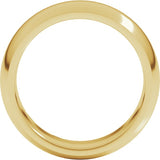 10K Yellow Gold 7 mm Comfort-Fit Half Round Band Size 11.5