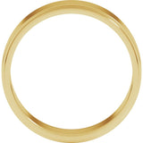 10K Yellow Gold 6 mm Stepped-Edge Flat Band Size 8.5