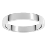 14K White Gold 3 mm Flat Band Size 8.5