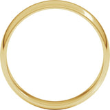 10K Yellow Gold 5 mm Lightweight Half Round Band Size 11.5