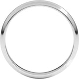 14K White Gold 3 mm Half Round Band Size 11.5