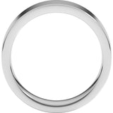 14K White Gold 6 mm Comfort-Fit Flat Band Size 10