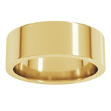 14K Yellow Gold 7 mm Comfort-Fit Flat Band Size 7