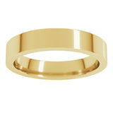 10K Yellow Gold 4 mm Comfort-Fit Flat Band Size 7