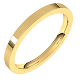 10K Yellow Gold 2 mm Comfort-Fit Flat Band Size 6