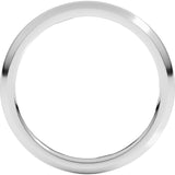 Sterling Silver 2 mm Comfort-Fit Half Round Band Size 11.5