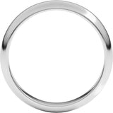 Sterling Silver 4 mm Half Round Band Size 8.5
