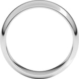 Sterling Silver 6 mm Half Round Band Size 12