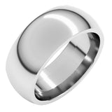 Sterling Silver 8 mm Comfort-Fit Half Round Band Size 8.5