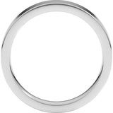 Sterling Silver 4 mm Comfort-Fit Flat Band Size 8.5