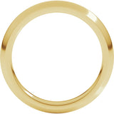 10K Yellow Gold 3 mm Comfort-Fit Half Round Band Size 6.5