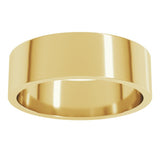 14K Yellow Gold 6 mm Flat Band Size 10.5