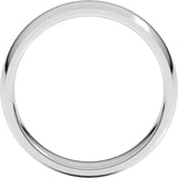 10K White Gold 5 mm Lightweight Comfort-Fit Half Round Band Size 8