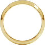 14K Yellow Gold 5 mm Half Round Band Size 13.5