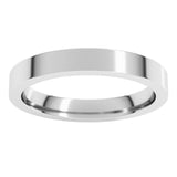 Platinum 3 mm Comfort-Fit Flat Band Size 5.5