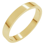 14K Yellow Gold 3 mm Flat Band Size 3