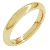 10K Yellow Gold 3 mm Comfort-Fit Half Round Band Size 5.5