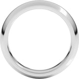 14K White Gold 5 mm Comfort-Fit Half Round Band Size 12.5