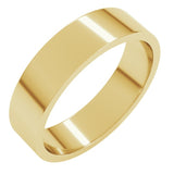 14K Yellow Gold 5 mm Flat Band Size 8