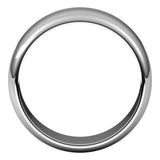 14K White Gold 8 mm Half Round Band Size 9