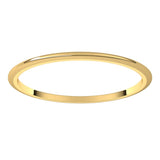 18K Yellow Gold 1 mm Half Round Band Size 7
