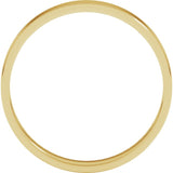 14K Yellow Gold 3 mm Ultra-Lightweight Flat Band Size 6.5